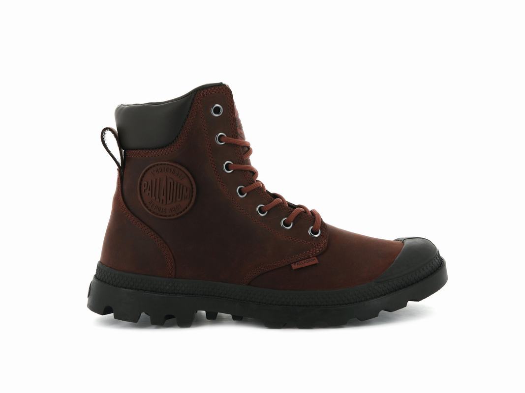 Palladium Pampa Cuff Wp Lux Mens Waterproof Boots Brown Australia [HZMSCT-456]